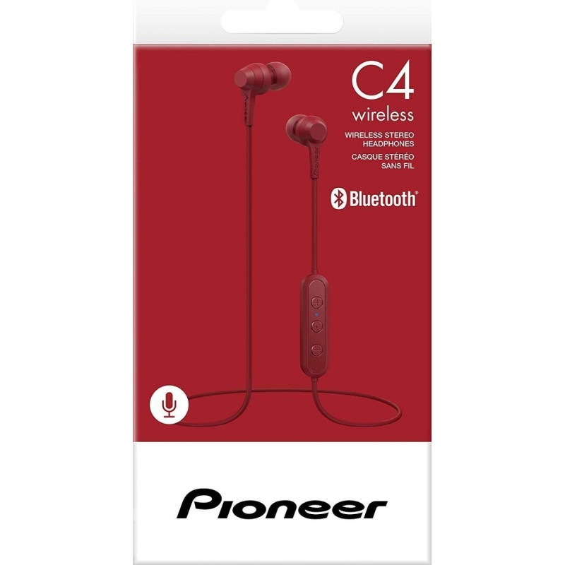 Pioneer Se C4bt R Bluetooth Headsets Red Headphones Photopoint