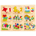 Brimarex TOP BRIGHT Wood en puzzle Learning to c
