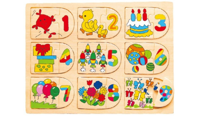Brimarex TOP BRIGHT Wood en puzzle Learning to c
