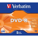 DVD-R 4,7GB 16x Matte Silver jewel Verbatim /