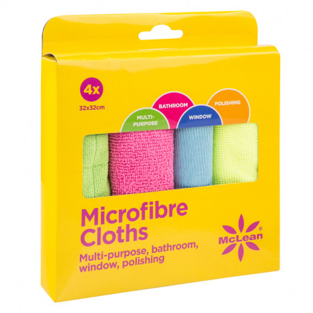 McLean mikrokiudlappide multipakk, 32x32cm, 4 tk