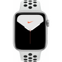 Apple Watch Nike + S5 aluminum 44mm silver - Sport Armband platinum / black MX3V2FD / A