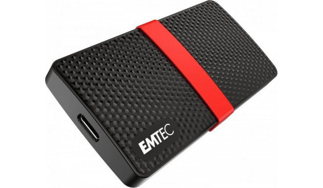 Emtec external SSD 256GB X200 USB 3.2 C, black/red
