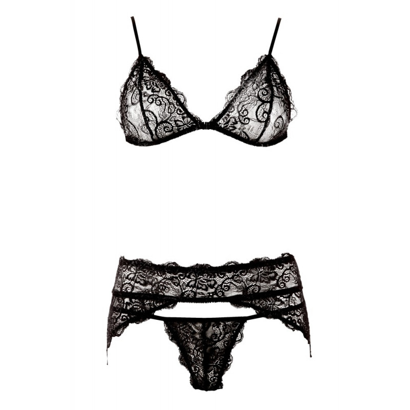 Cottelli Collection Lingerie - Lace Suspender Set L - Underwear ...