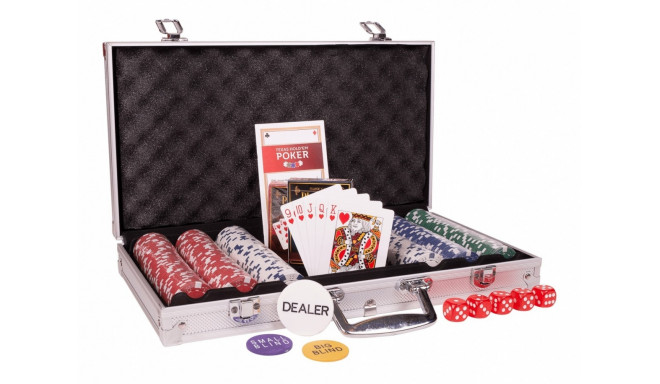 Poker chips in an aluminum case