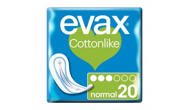 Normal hügieenisidemed ilma tiibadeta Evax Cottonlike (20 uds) 20 Ühikut