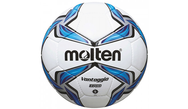 Football F5V5000, Syth. Leather, size 5, FIFA approved, white/blue/silver, TM Molten