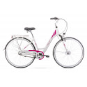 Linnajalgratas naistele 19 L ART DECO 3 hall-roosa
