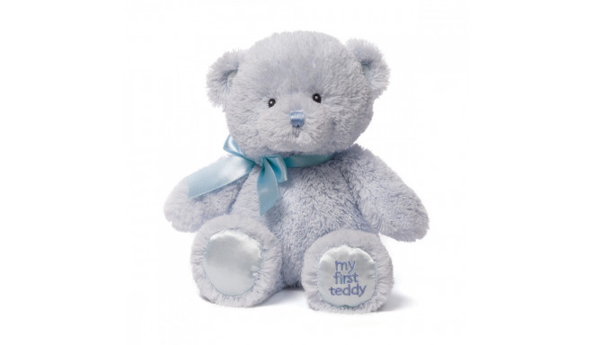 Blue teddy bear mascot, 25.5 cm