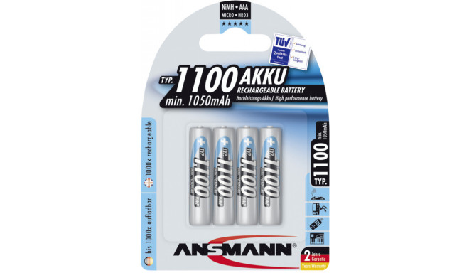 Ansmann battery NiMh 1100mAh 4pcs