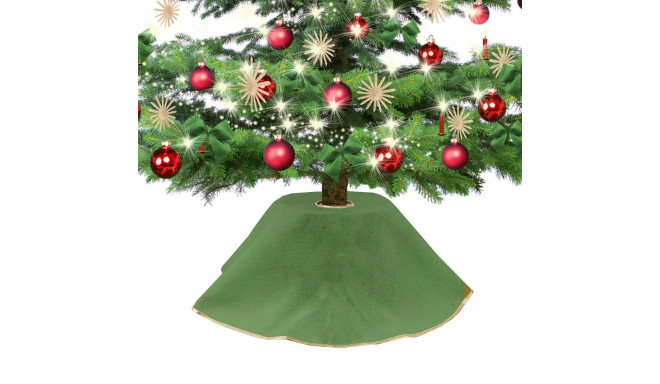 Jute dress for Christmas tree green 90 cm