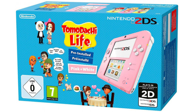 Nintendo 2DS HW + Tomodachi Life, розовый
