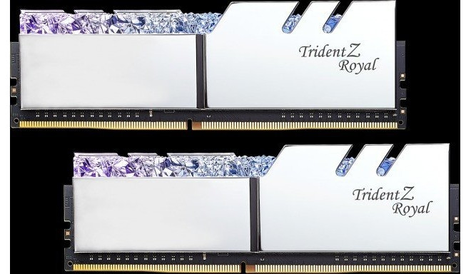 G.Skill RAM DDR4 32GB 3600 CL 16 Quad Kit Trident Z Royal Silver (F4-3600C16Q-32GTRSC)