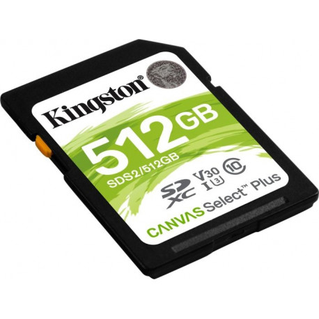 Kingston Canvas Select Plus 512GB SDXC, Memory Card (black, UHS-I (U3), Class 10)