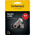 Intenso Basic Line 64GB, USB flash drive (silver / black, USB-A 2.0)