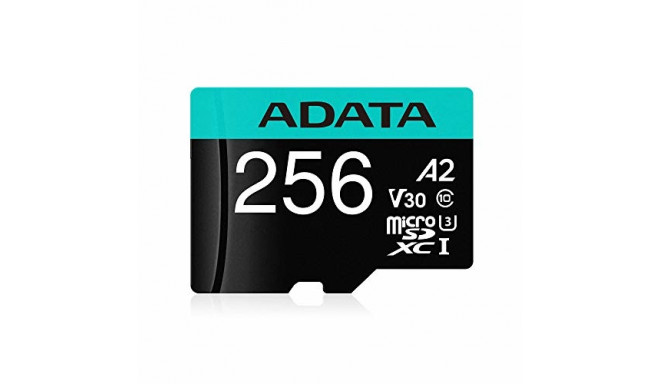 Adata memory card microSDXC 256GB Premier Pro Class 10 UHS-I U3 V30 A2