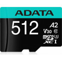 ADATA Premier Pro 512 GB microSDXC, memory card (Class 10, UHS-I U3, V30, A2)