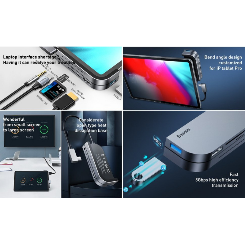 Переходник baseus usb c usb. Baseus USB Type-c Hub. Baseus 6 in 1. Baseus USB C Hub. Baseus USB Hub 6in1.