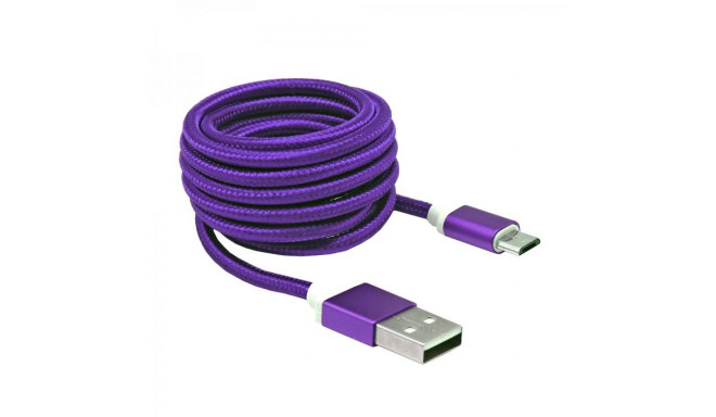 Sbox USB->Micro USB M/M 1m USB-10315U plum purple