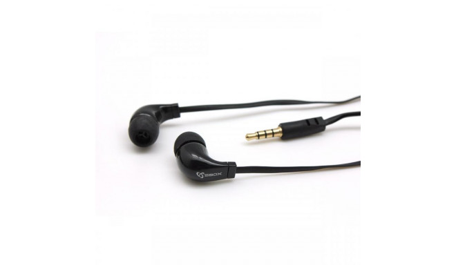 Sbox Stereo Earphones With Microphone EP-038B Black