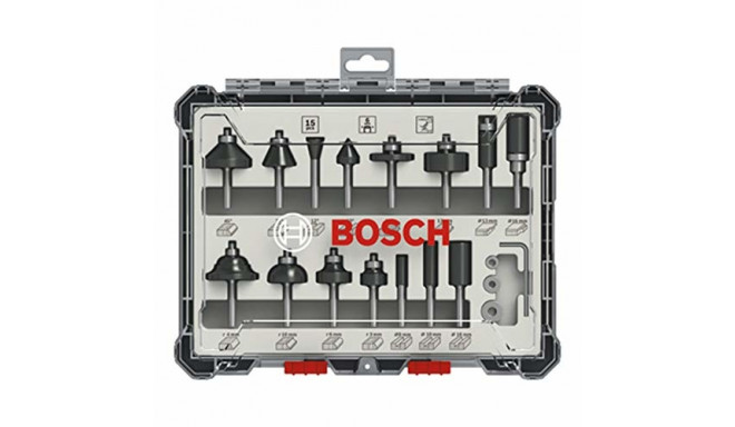 Bosch cutter set 15 pcs Mixed 6mm shank - 2607017471