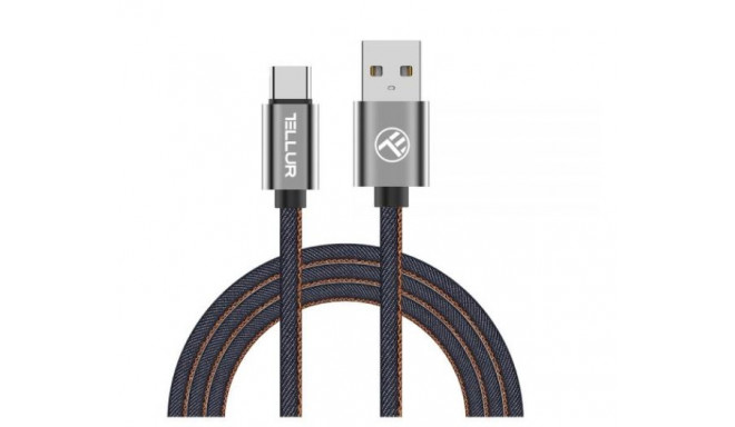 Tellur Data cable, USB to Type-C, 1m Denim