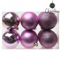 Ёлочные шарики Christmas Planet 8251 6 cm (12 uds) Фиолетовый