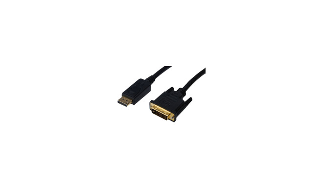 ASSMANN DisplayPort adapter cable DP - DVI (24+1) M/M 2.0m w/interlock DP 1.1a compatible