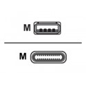 UNITEK Y-C4025ASL Unitek Cable USB to USB type-C 2.0 Silver; Y-C4025ASL