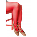 SOKISAHTEL ECOCARE red 3D 40DEN recycled women's tights for national clothes S/M, L/XL