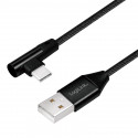 USB2.0 cable USB-A male to USB-C 90 angled male