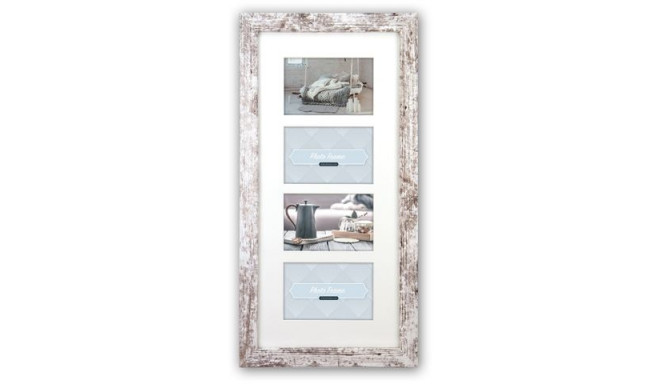 Zep Photo Frame V24106 Nelson 6 4Q White Wash for 4 Photos