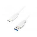 LOGILINK CU0174 LOGILINK - USB 3.2 Gen1x1 cable, USB-A male to USB-C male, white, 1m