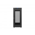 19" FREE-STANDING RACK 27U/600X600 DEMOUNTED FLAT PACK BLACK WITH PERFORED DOOR LCD LANBERG
