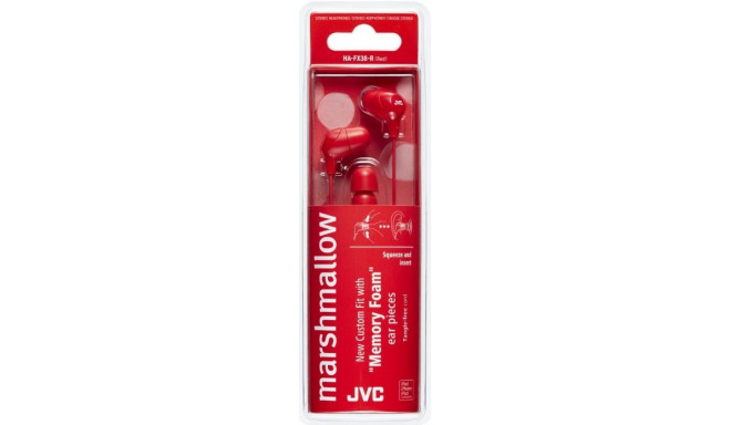 JVC HA-FX38-R-E Marshmallow Headphones