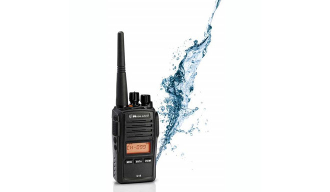 Midland G18 PRO PMR446 portable semi-professional transceiver IP67, 1600mAh LiIon battery, desktop c