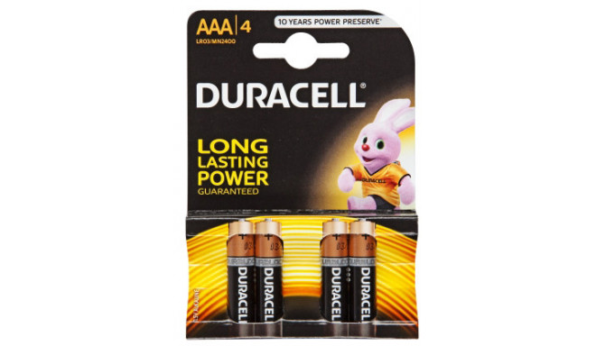 Duracell батарейка LR03/AAA/MN2400 Basic 4B