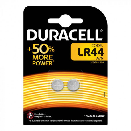 Duracell батарейка LR44/A76 1,5V/2B