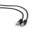 Patch cord cat. 5E molded strain relief 50u" plugs, 1 m, Black