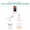 Cobra MR HH150 FLT 3 Watt Floating VHF Marine Radio