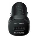 Autolaadija USB-C otsikuga (adapter 2A/18W + USB-kaabel 1.5m), kiirlaadimine, must, Samsung