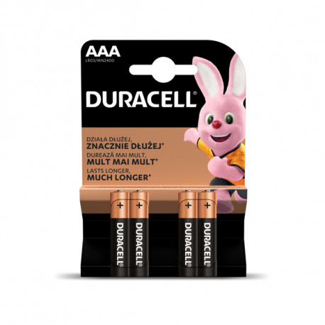 Patarei Duracell AAA (LR03), 4 tk