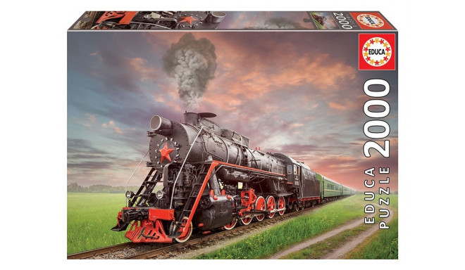 Puzzle 2000 elements Soviet Train