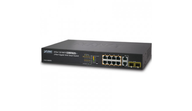 8-Port 10/100TX 802.3at High Power POE +  2-P