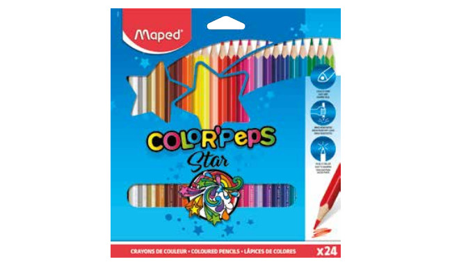 Värvipliiats Color Peps 24 värvi, Maped