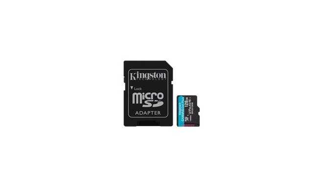 KINGSTON 128GB microSDXC Canvas Go Plus 170R A2 U3 V30 Card + ADP