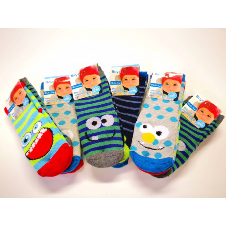 Beebipoiste termosokid 4 paari kollid 0-8