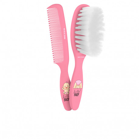 BETER CEPILLO&PEINE BEBE ROSA LOTE 2 pz