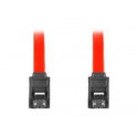"LANBERG CA-SASA-14CC-0070-R Lanberg cable SATA DATA II (3GB/S) F/F 70cm; METAL CLIPS RED"