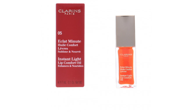 Clarins eclat minute lip comfort. Clarins Lip Comfort 05. 05 Tangerine Clarins. Clarins Eclat minute Lip Tangerine. Clarins масло-блеск для губ Eclat minute instant Light Lip Comfort Oil, 05 Tangerine.